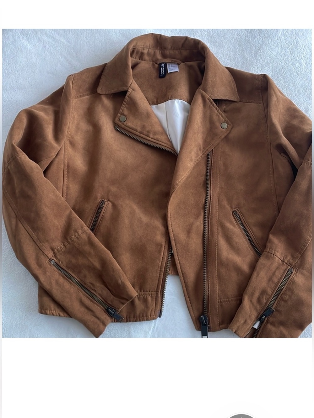 Faux Suede Moto Jacket